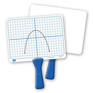 Double-Sided X-Y Coordinate Grid Dry-Erase Paddles, Set of 5 170140