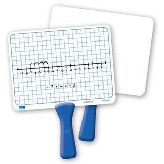 Double-Sided Centimeter Grid Dry-Erase Paddles, Set of 5 170142