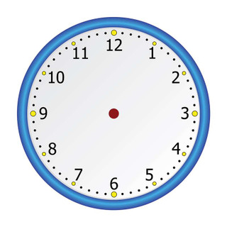 Blank Clock Face-Dry Erase Magnet 170800