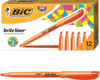 Brite Liner Highlighter-Pocket Chisel Tip-Box of 12 191918