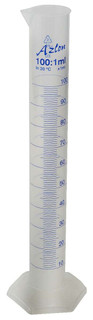 Cylinder Printed Graduated, PP 100mL, Case of 10 194928