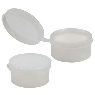 Container w Hinged Lid Flat, PE 1oz, Case of 100 194784 Container w Hinged Lid Flat, PE 1oz, Case of 100 194784