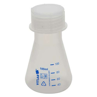 Flask Erlenmeyer w Cap, PP 100mL, Case of 6 194988