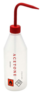 Washbottle Acetone, LDPE 500ml, Case of 5 195514