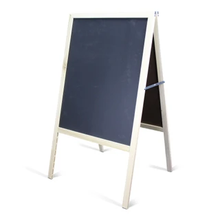 Natural wood Marquee Easel with Black Chalkboard_main