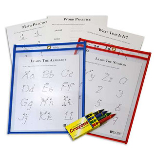 Dry Erase Pocket Study Aid Kit, 9 x 12 (Set of 12 Kits) 210954