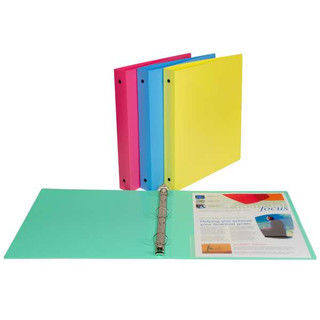 3-Ring Poly Binder, 1 Inch Capacity (Color May Vary) (Set of 24 Binders) 211016
