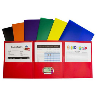 3-Pocket Poly Portfolios, Assorted, 1/EA (Set of 24 EA) 211320 3-Pocket Poly Portfolios, Assorted, 1/EA (Set of 24 EA) 211320