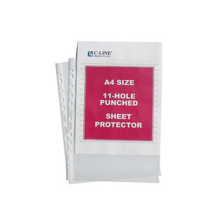 Standard Weight Polypropylene Sheet Protector, A4 size, clear, 11 3/4 x 8 1/4, 50/BX 211364