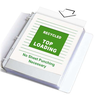 Recycled Polypropylene Sheet Protector, reduced glare, 11 x 8 1/2, 100/BX 211436