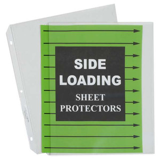 Side Loading Polypropylene Sheet Protector, clear, 11 x 8 1/2, 50/BX 211398