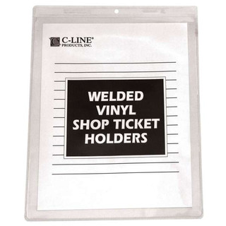 Vinyl Shop Ticket Holder, both sides clear, 8 1/2 x 11, 50/BX 211776