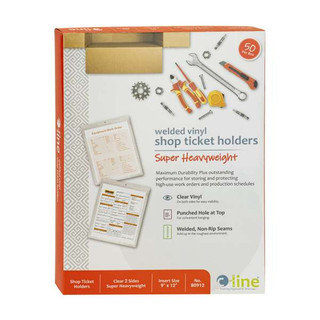 Vinyl Shop Ticket Holder, Both Sides Clear, 9 x 12, 50/BX 211814