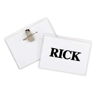 Clip/Pin Combo Style Name Badges, Sealed with Inserts, 4 x 3, 50/BX 211830
