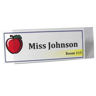 Large Rigid Heavyweight Plastic Name Tent Holder, 4 1/4 x 11, 25/BX 211834