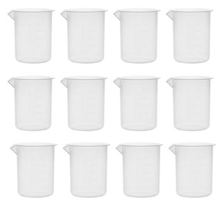 Set of 12 Beakers, Polypropylene, 250ml 212172