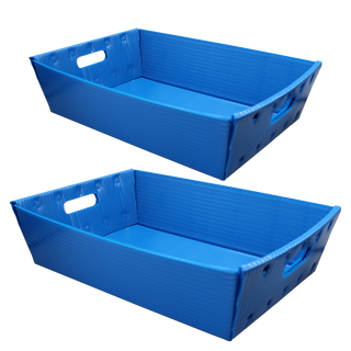 Blue Plastic Letter Trays, Pack of 2 for Office Organization_3