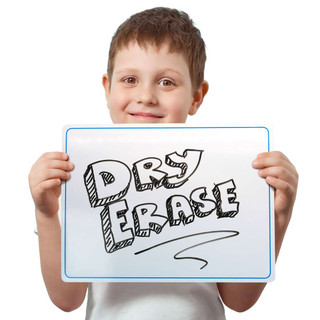 9" x 12" Magnetic Plain Double-Sided Dry Erase Mats - 24 Pack_5