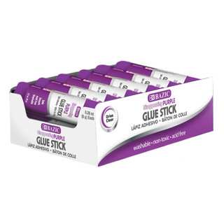0.28 oz (8g) Washable Disappearing Purple Glue Stick 12 packs 222352