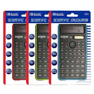 240 Function Fancy color Scientific Calculator w/ Slide-On Case 12 Packs 222618