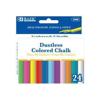 Dustless Assorted Color Chalk (24/Box) 24 Packs 222630 Dustless Assorted Color Chalk (24/Box) 24 Packs 222630