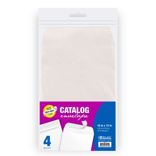 10" x 13" Self-Seal White Catalog Envelope (4/Pack) 48 Pack 222896