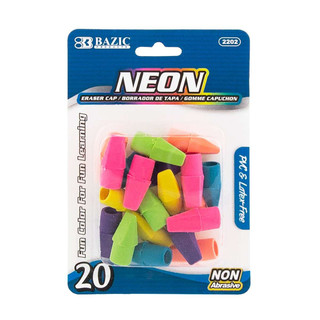 Neon Eraser Cap (20/Pack) 24 Pack 222906 Neon Eraser Cap (20/Pack) 24 Pack 222906