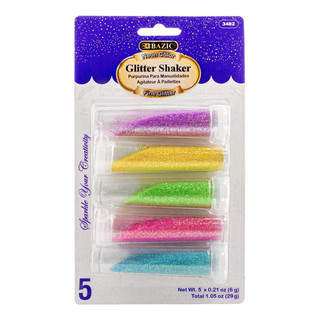 0.21 oz (6g) 5 Neon Color Glitter Shaker 24 Pack 223070