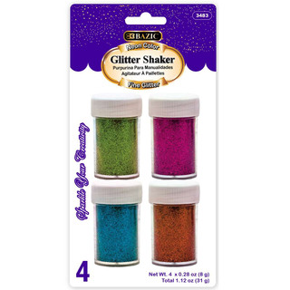 0.28 oz (8g) 4 Neon Color Glitter Shaker 24 Pack 223072