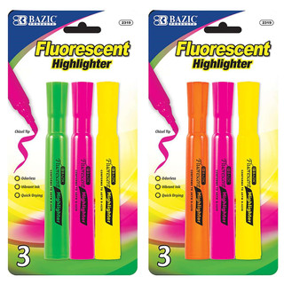 Desk Style Fluorescent Highlighter (3/Pack) 24 Pack 223116