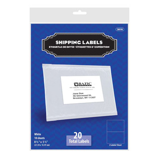 8.5" x 5.5" Shipping Labels (20/Pack) 24 Pack 223214