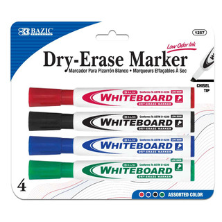 Assorted Colors Chisel Tip Dry-Erase Markers (4/Pack) 24 Pack 223358 Assorted Colors Chisel Tip Dry-Erase Markers (4/Pack) 24 Pack 223358