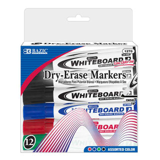 Assorted Colors Chisel Tip Dry-Erase Markers (12/Box) 12 Pack 223364