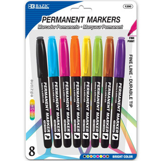Bright Colors Fine Tip Permanent Markers w/ Pocket Clip (8/Pack) 24 Pack 223408 Bright Colors Fine Tip Permanent Markers w/ Pocket Clip (8/Pack) 24 Pack 223408