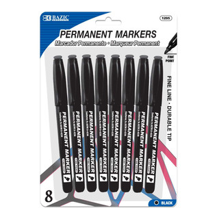 Black Fine Tip Permanent Markers w/ Pocket Clip (8/Pack) 24 Pack 223412 Black Fine Tip Permanent Markers w/ Pocket Clip (8/Pack) 24 Pack 223412