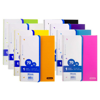W/R 70 Ct. 1-Subject Poly Cover Spiral Notebook 24 Pack 223486
