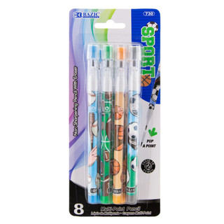 Sports Multi-Point Pencil (8/Pack) 24 Pack 