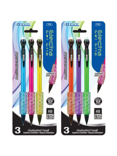 Electra 0.7 mm Fashion Color Mechanical Pencil with Gel Grip (3/Pack) 24 Pack 223816