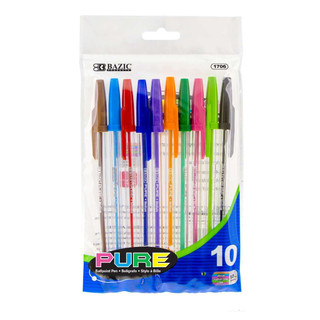 10 Pure Neon Color Stick Pen 24 Pack 223832