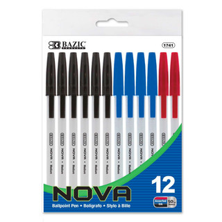 Nova Assorted Color Stick Pen (12/Pack) 24 Pack 223850