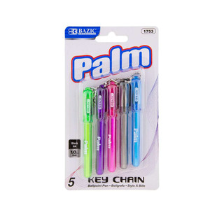 Palm Mini Ballpoint Pen w/ Key Ring (5/Pack) 24 Pack 223862