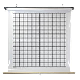 Pull Down Dry Erase Chart - 1" Grid - XY Axis 250512
