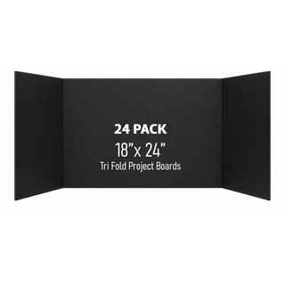18" x 48" Black Project Boards - Set of 24 for Displays & Presentations