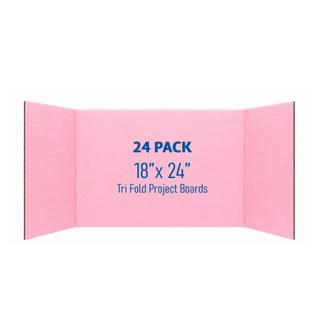 18" x 48" Pink Project Boards - Set of 24 for Displays & Presentations