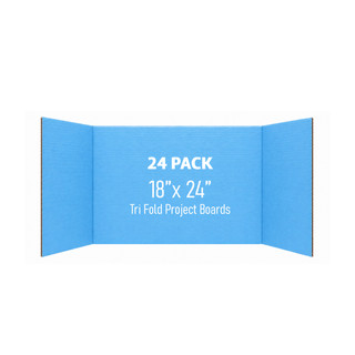 18" x 48" Sky Blue Project Boards - Set of 24 for Displays & Presentations