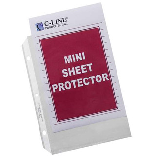 Heavyweight Polypropylene Sheet Protector, Mini Clear, 8 1/2 x 5 1/2, 50/BX 211482