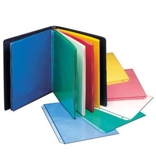Colored Polypropylene Sheet Protector, assorted colors, 11 x 8 1/2, 50/BX 211542