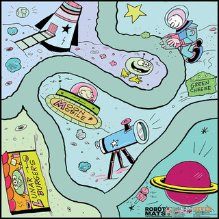 Robotics, Creative Playmats, Moon Mat, 24" x 24" 199590