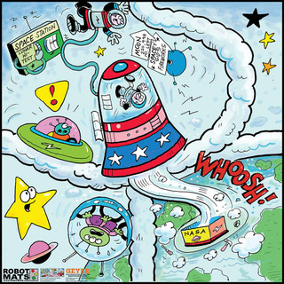 Robotics, Creative Playmats, Launch to the Moon, 36" x 36" 199602 Robotics, Creative Playmats, Launch to the Moon, 36" x 36" 199602