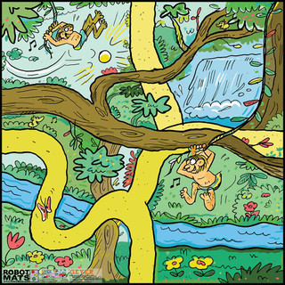 Robotics, Creative Playmats, Jungle Mat, 24" x 24" 199605